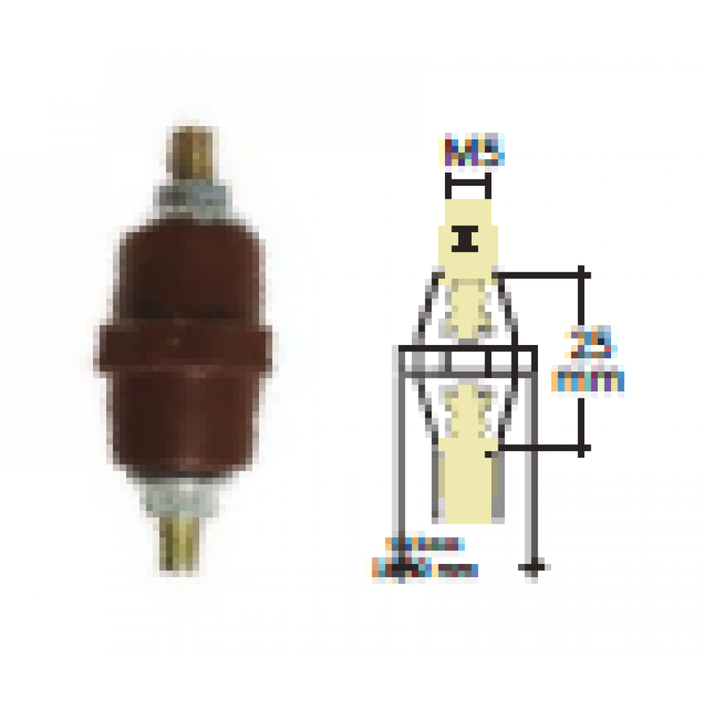 BMI-M6-2C M6 MİNİ BOY FIÇI 30 MM İZOLATÖR 